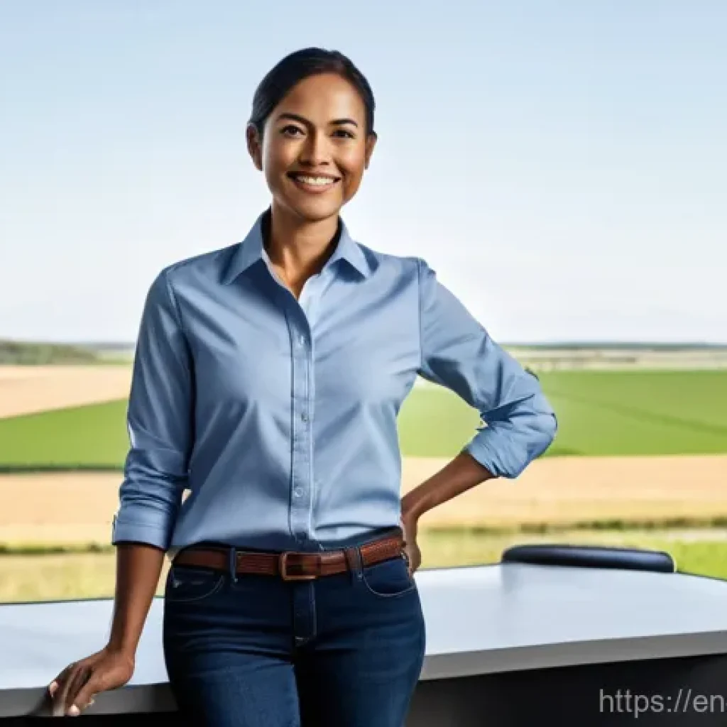 농업경영사 자격증의 커리큘럼 분석 - **Prompt:** A focused, determined agricultural business professional, a woman in her late 30s of div...