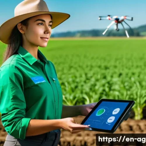 Home 27 농업경영사로 진출 가능한 기업 목록 - **Prompt:** A young, diverse female Precision Agriculture Specialist, dressed in practical yet moder...